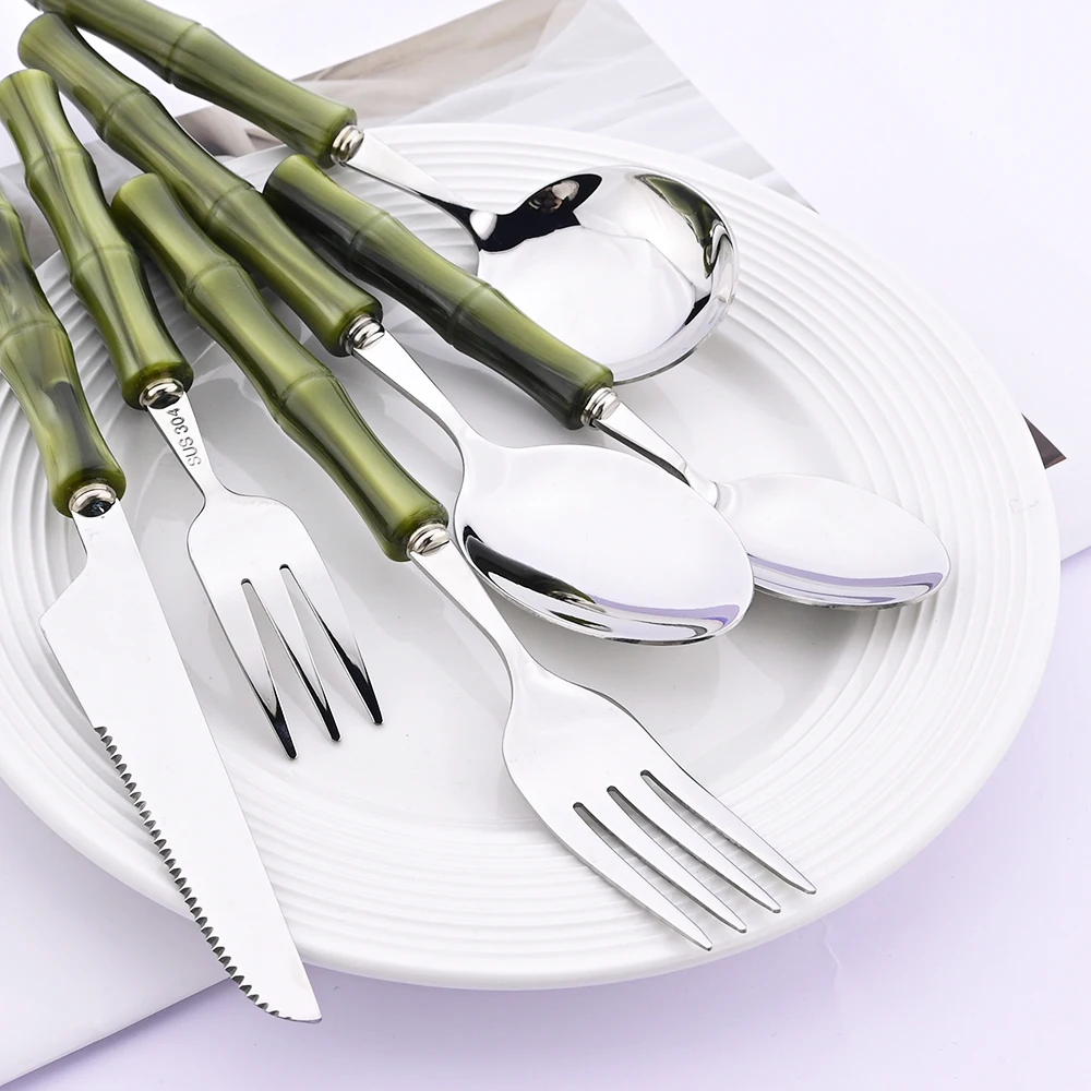 Imitation Bamboo Handle Flatwa - Bamboo Cutlery ulasan dan harga