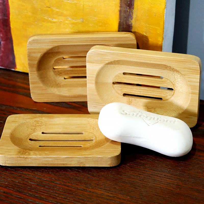 1 Pc Bamboo Wooden Soap Dish,  - Bamboo Cutlery ulasan dan harga