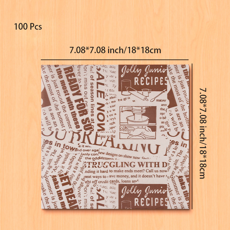100 Pcs Oil-Proof Wax Paper Fo - Beeswax Wrap ulasan dan harga