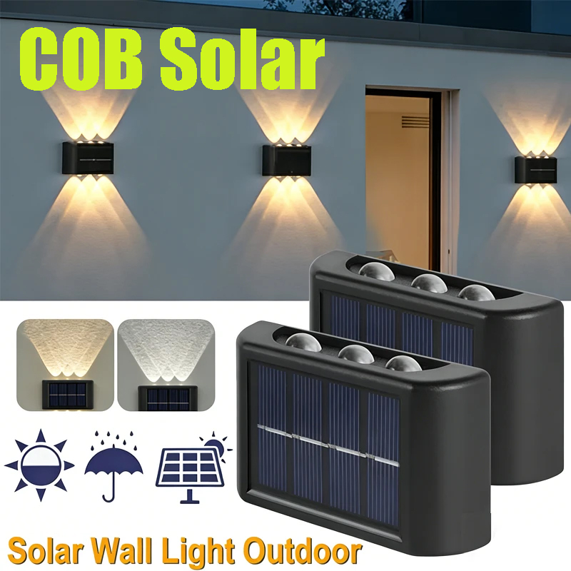 COB Solar Wall Lamp Outdoor Wa - Solar Garden Light ulasan dan harga