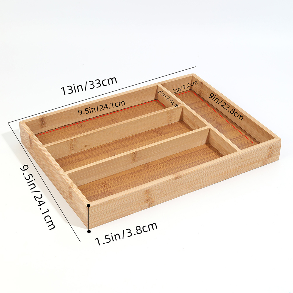 Bamboo Cutlery Divide Storage  - Bamboo Cutlery ulasan dan harga