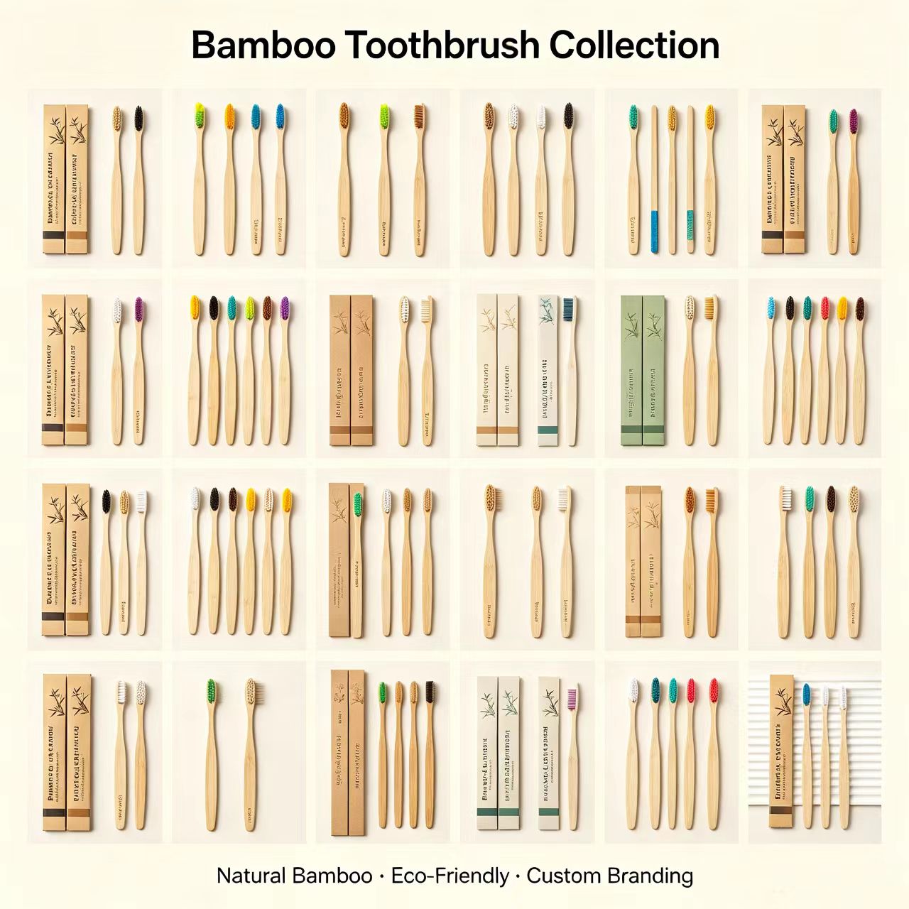 Bamboo Toothbrushes 100Pcs Eco - Bamboo Toothbrush ulasan dan harga