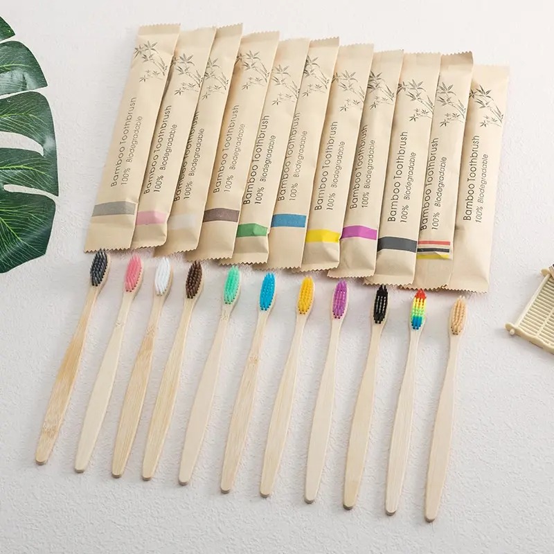 10 Pack Natural Bamboo Toothbr - Bamboo Toothbrush ulasan dan harga