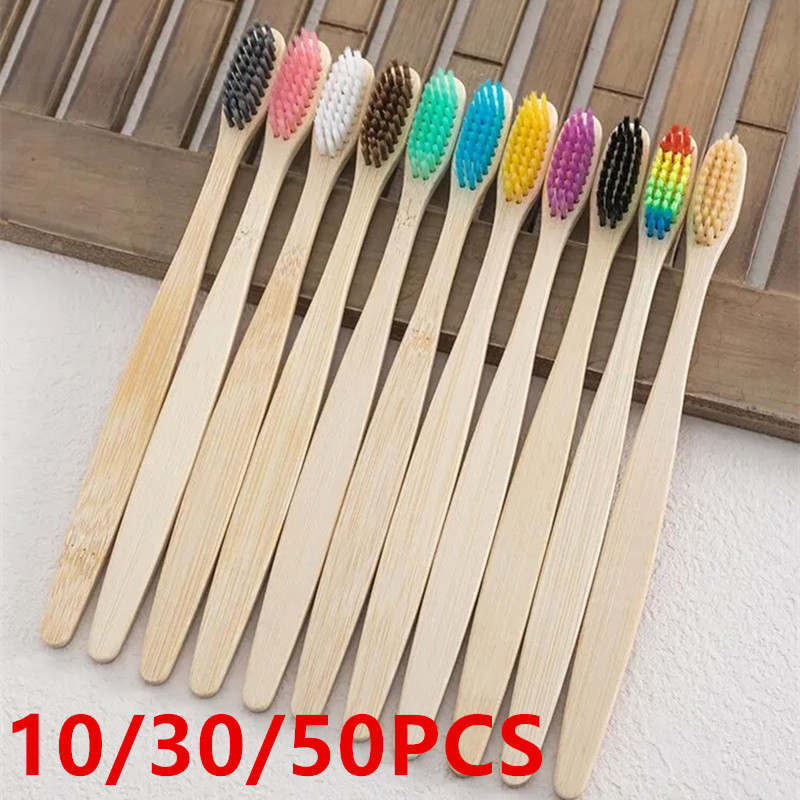 10 Pack Natural Bamboo Toothbr - Bamboo Toothbrush ulasan dan harga