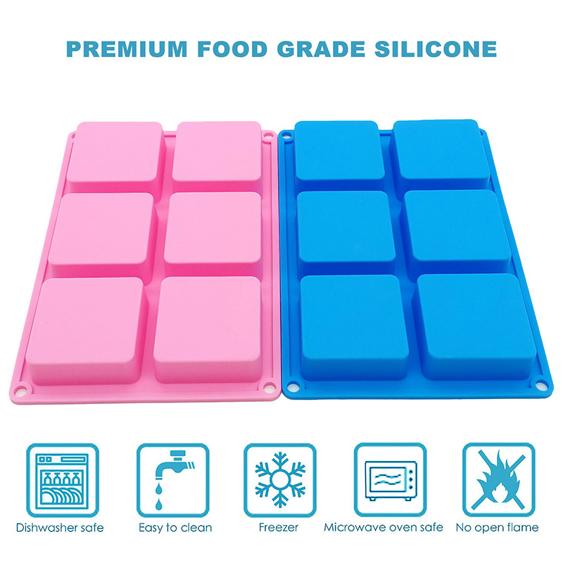 Square Soap Molds 6-Cavity Non - Eco Soap ulasan dan harga