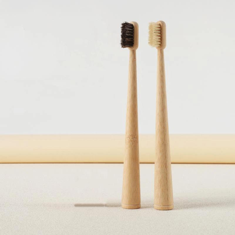 1Pc/4Pcs Horse Bristle Bamboo  - Bamboo Toothbrush ulasan dan harga