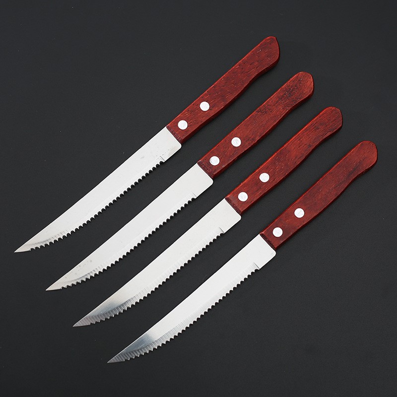 1-20 Pcs Stainless Steel Steak - Bamboo Cutlery ulasan dan harga