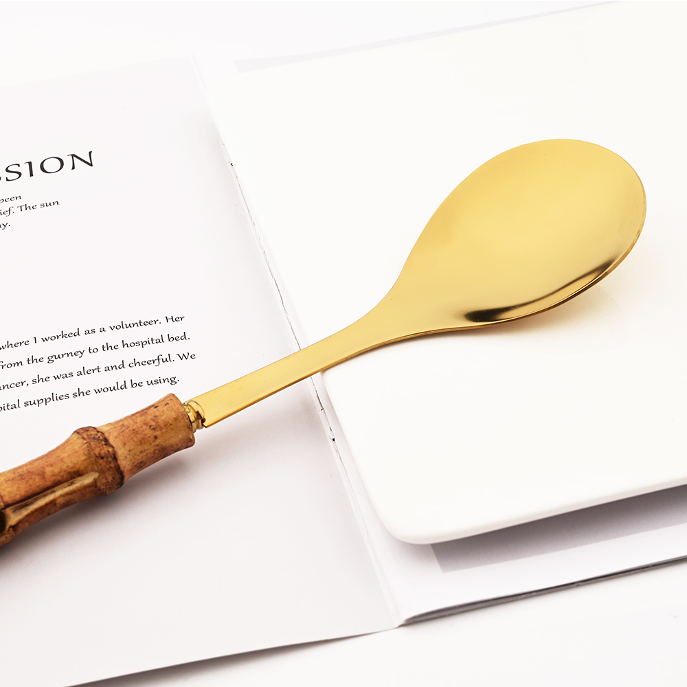 Drmfiy 2Pcs Fork Spoon Dinnerw - Bamboo Cutlery ulasan dan harga