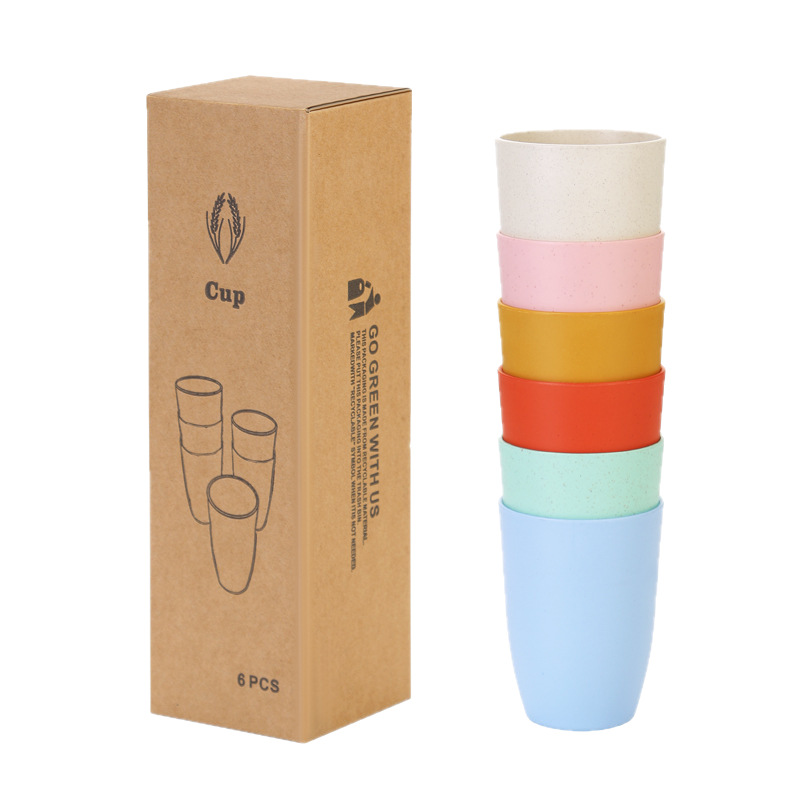 Wheat Straw Cups 6pcs Unbreaka - Reusable Straw ulasan dan harga
