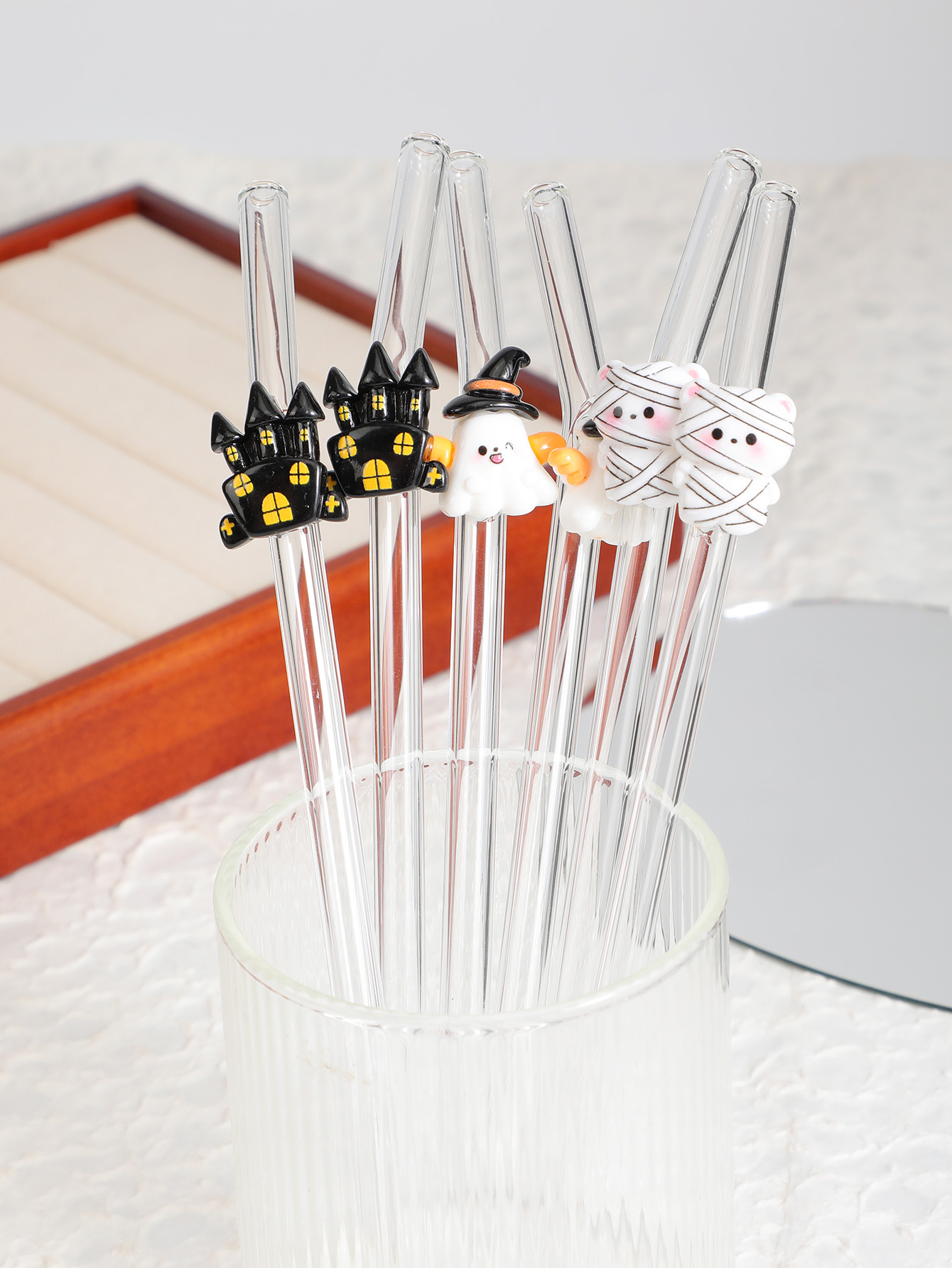 3/6PCS Halloween Decor Reusabl - Reusable Straw ulasan dan harga