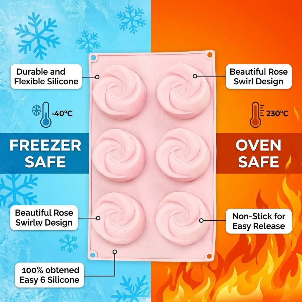 Food Grade 6-Cavity Rose Flowe - Eco Soap ulasan dan harga