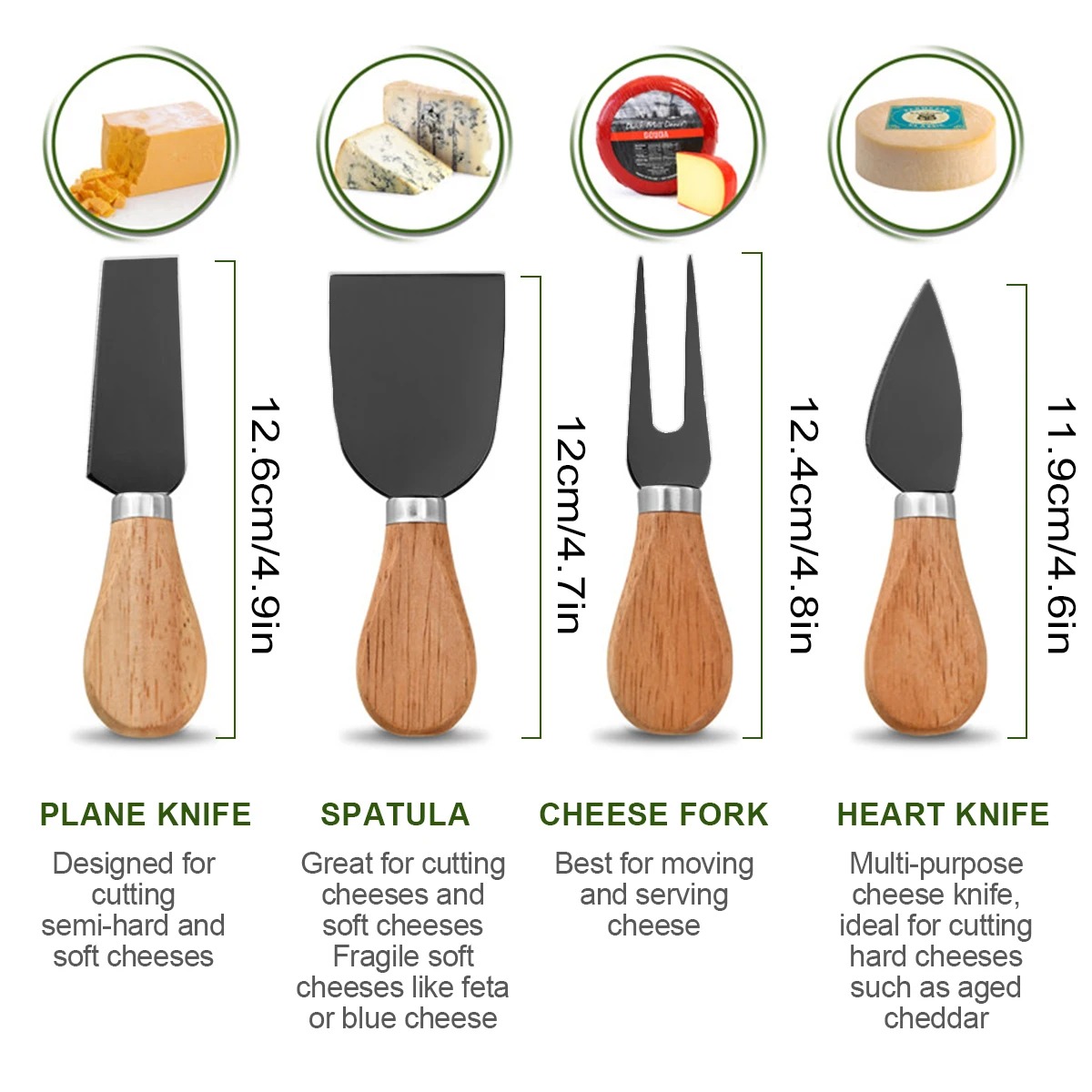 Cheese Knives Set for Charcute - Bamboo Cutlery ulasan dan harga