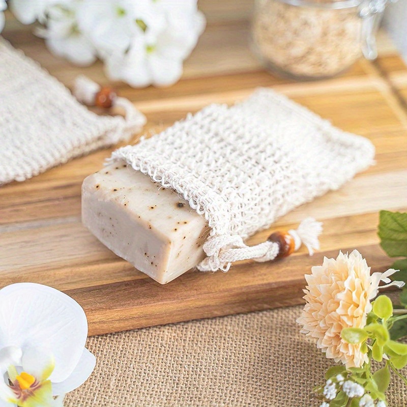 Soap Bag Set Natural Ramie Mes - Eco Sponge ulasan dan harga