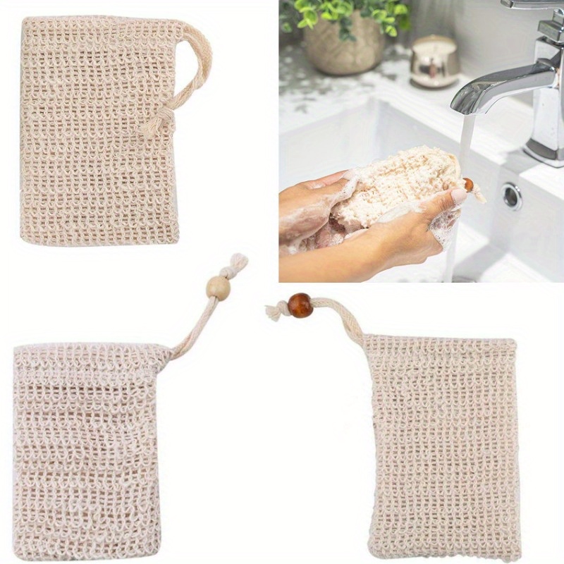 Soap Bag Set Natural Ramie Mes - Eco Sponge ulasan dan harga