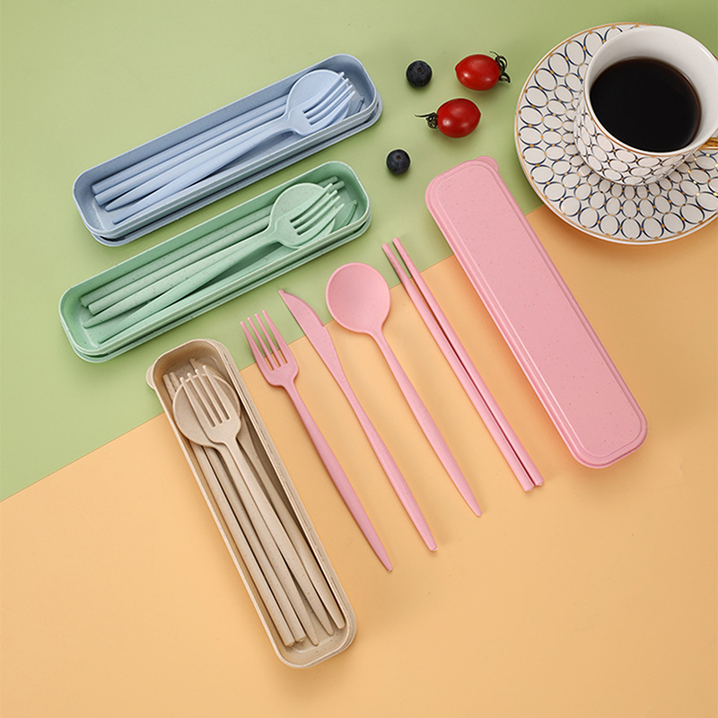 4Pcs/Set Portable Utensils Wit - Reusable Straw ulasan dan harga