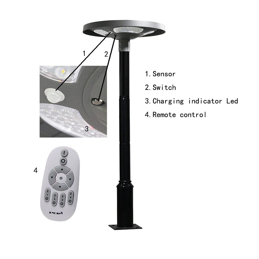Waterproof IP65 UFO Solar LED  - Solar Garden Light ulasan dan harga