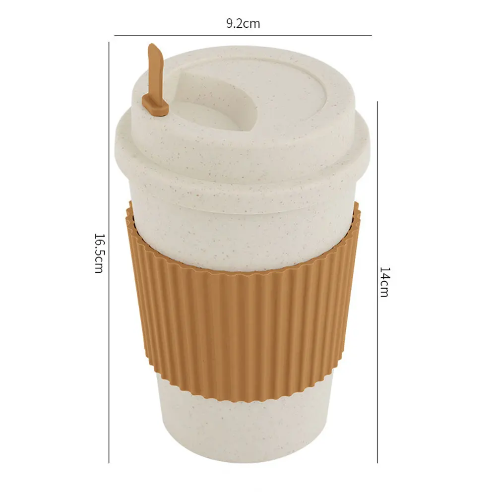 450ML Coffee Cups With Lids Wh - Reusable Straw ulasan dan harga