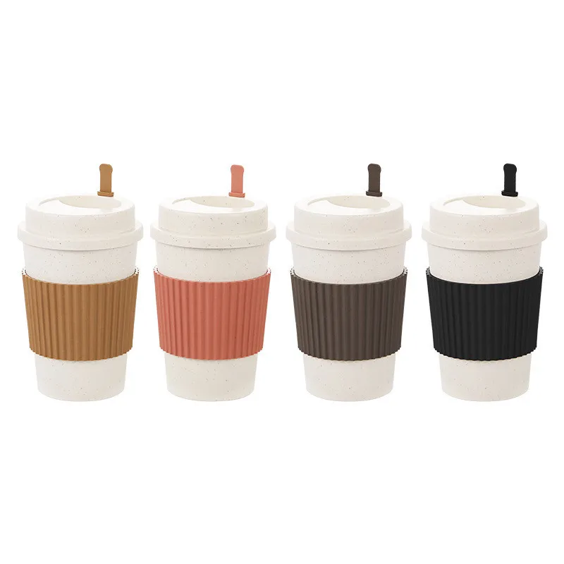 450ML Coffee Cups With Lids Wh - Reusable Straw ulasan dan harga