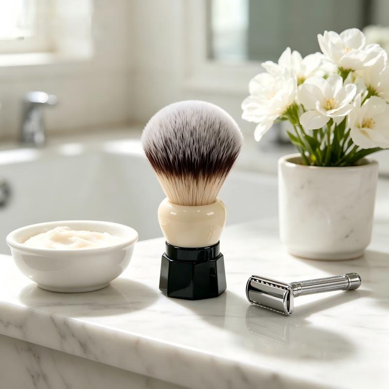 YAQI Shave Brush for Men White - Safety Razor Handle ulasan dan harga