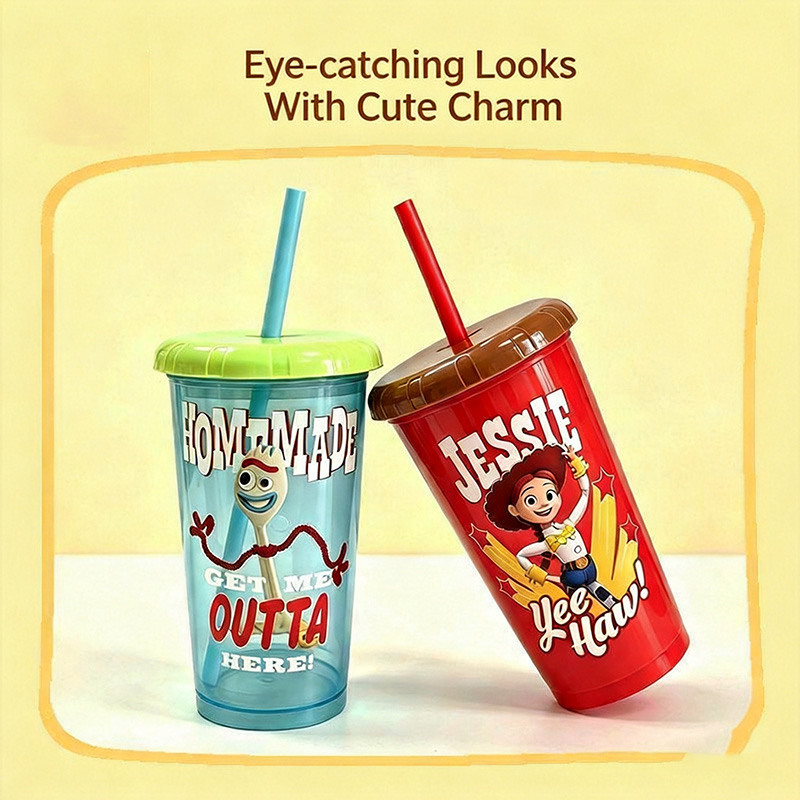 Toy Story 5 Plastic Straw Cups - Reusable Straw ulasan dan harga
