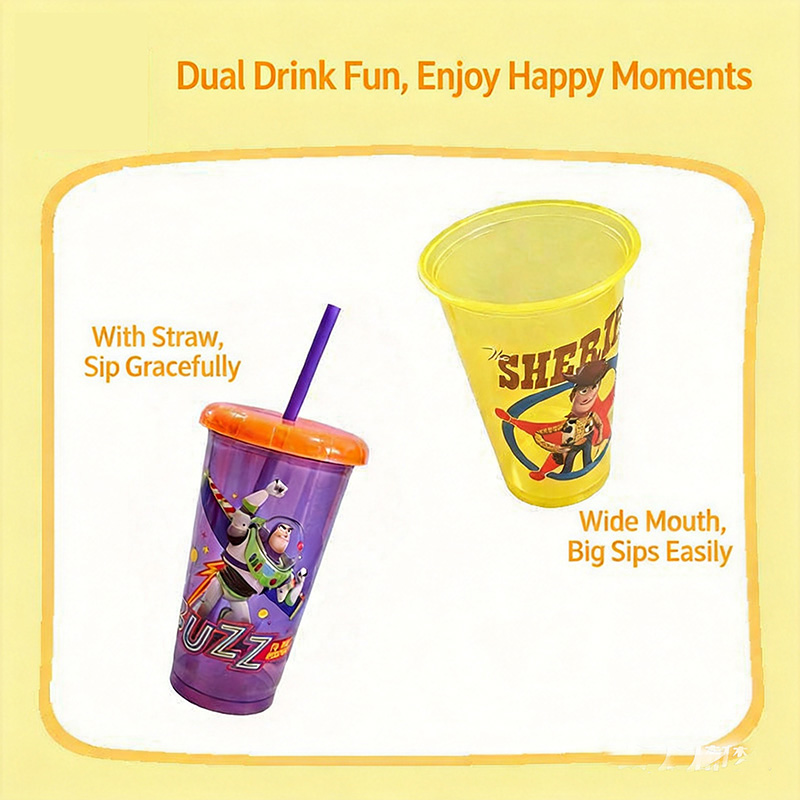 Toy Story 5 Plastic Straw Cups - Reusable Straw ulasan dan harga