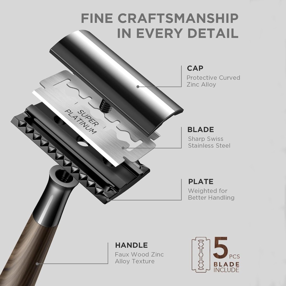Advanced Double Edge Safety Ra - Safety Razor Handle ulasan dan harga