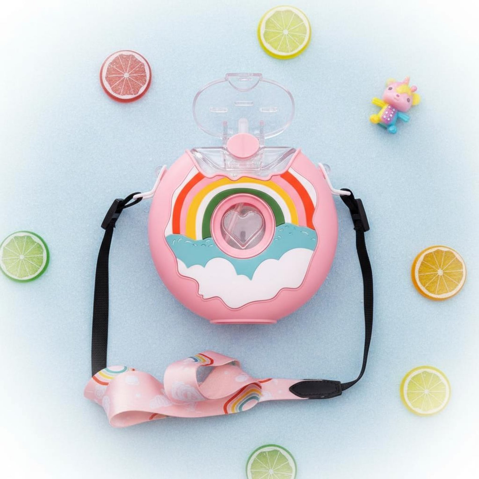 Donut Water Bottle Leak-Resist - Reusable Straw ulasan dan harga