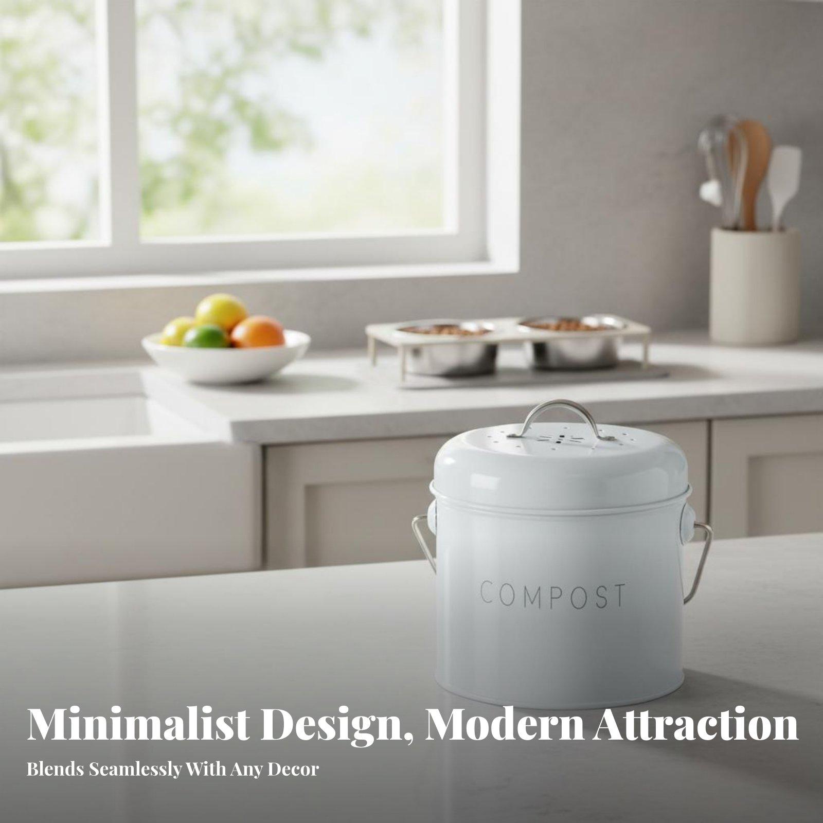 Desktop Trash Can for Kitchen  - Compost Bin ulasan dan harga
